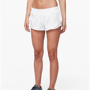 White Lululemon Hotty Hot Shorts